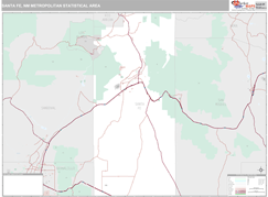 Santa Fe Metro Area Digital Map Premium Style